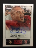 2014 Score David Yankey Vikings Rookie Autograph Football Card