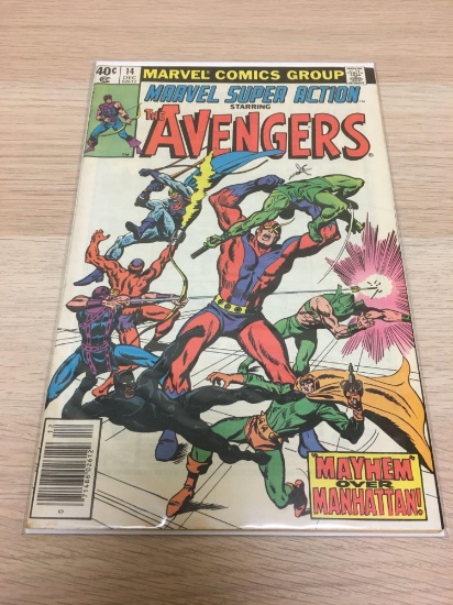 Marvel, Super Action, The Avengers "Mayhem Over Manhattan!" #14 Dec Comic Book