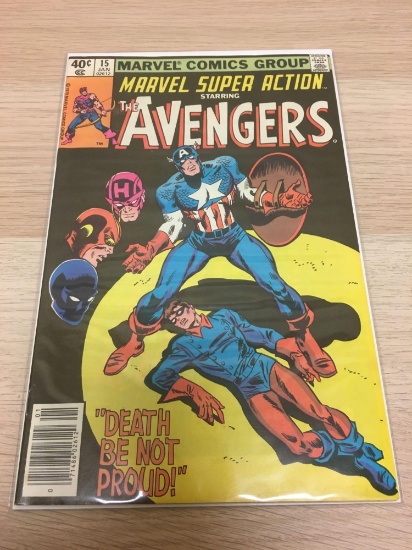 Marvel, Super Action, the Avengers "Death Be Not Proud" #15 Jan Comic Book