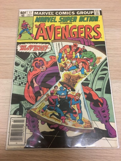 Marvel, Super Action, The Avengers "The Avengers Must Die" #17 Mar Comic Book