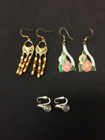 Three Pairs of Estate Piece Earrings