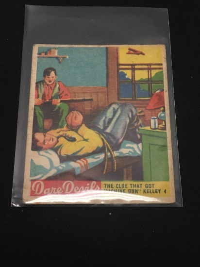 Rare 1933 Dare Devils #4 The Clue That Got "Machine Gun" Kelley Vintage Trading Card