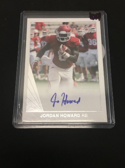 2016 Leaf Ultimate Draft Jordan Howard Bears Rookie Autograph Card