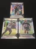 3 Card Lot of Panini Prizm Refractors Football Rookie Cards