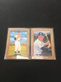 2 Card Lot of 2007 Topps Turkey Red Mickey Mantle Yankees Baseball Cards