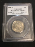 PCGS Graded 1999-D United States Pennsylvania Sample Quarter - MS00 Rare