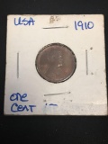 1910 United States Lincoln Wheat Back Penny Cent Coin - MS 63 - Graded By Consignor