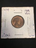 1909-VDB United States Lincoln Wheat Back Penny - MS64 Red - Key Date - Graded by Consignor
