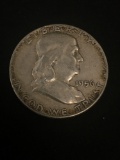 1956 United States Franklin Half Dollar - 90% Silver Coin