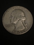 1954-S United States Washington Quarter - 90% Silver Coin