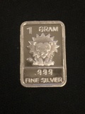 1 Gram .999 Fine Silver Lion Bullion Bar