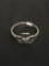 Petite Claddagh Designed Sterling Silver Ring Band - Size 6