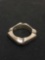 Euro Square Designer Solid Sterling Silver Ring Band - Size 6.5