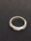 Eternity Styled Mother of Pearl Inlaid Sterling Silver Ring Band - Size 7.5