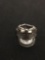 Western Saddle Designed Sterling Silver Ring Band - Size 6 Clipped