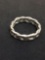 Old Pawn Mexico Solid Curb Link Eternity Designed Sterling Silver Ring Band - Size 11