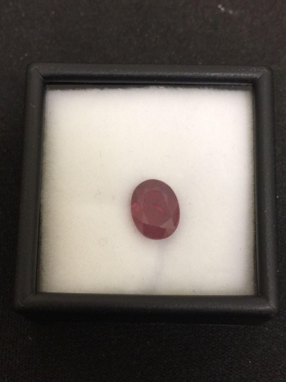 Oval Faceted 9x7 mm 2.45 CT Ruby