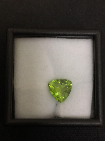 Trillion Faceted 9x9x9 mm 2.50 CT Peridot