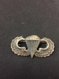 Skydiver Styled Sterling Silver Brooch