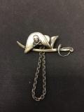 Pirate of the Seven Seas Designed Sterling Silver Brooch