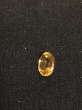 Oval Faceted 8x6 mm Citrine Gemstone