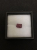 Emerald Cut Faceted 7x5 mm 1.40 CT Ruby