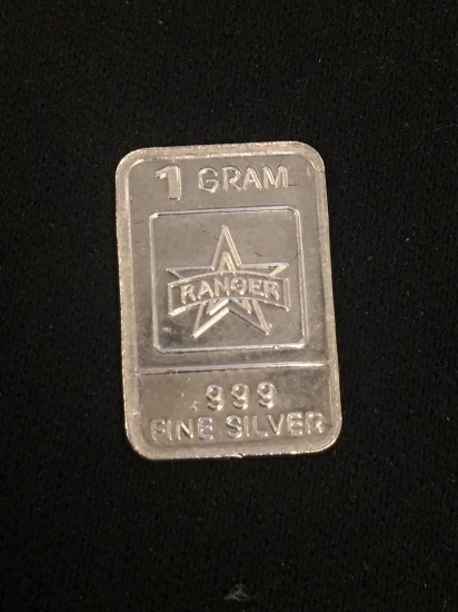 1 Gram .999 Fine Silver U.S. Army Ranger Bullion Bar