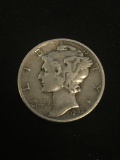 1942 United States Mecury Dime - 90% Silver Coin