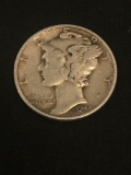 1944 United States Mercury Silver Dime - 90% Silver Coin