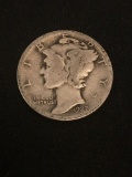 1927-S United States Mercury Silver Dime - 90% Silver Coin