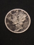 1929 United States Mercury Silver Dime - 90% Silver Coin