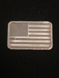 1 Gram .999 Fine Silver U.S. Flag Bullion Bar