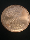 1 Ounce .999 Fine Copper Walking Liberty Style Copper Bullion Round Coin