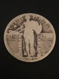 1928 United States Standing Liberty Silver Quarter - 90% Silver Coin