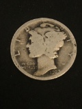 1923 United States Mercury Silver Dime - 90% Silver Coin