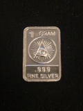 1 Gram .999 Fine Silver All-Seeing Masonic Eye Silver Bullion Bar