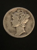 1943-S United States Mercury Silver Dime - 90% Silver Coin