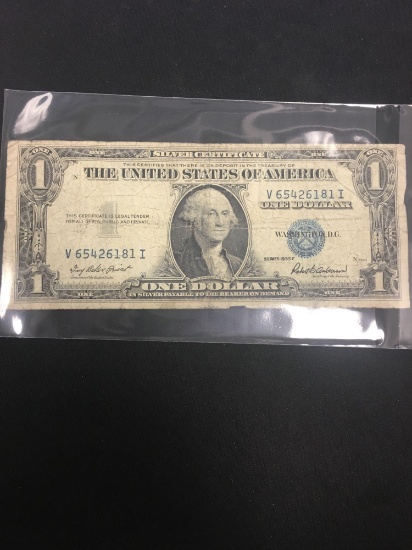 1935-F United States Washington $1 Silver Certificate Bill Currency Note