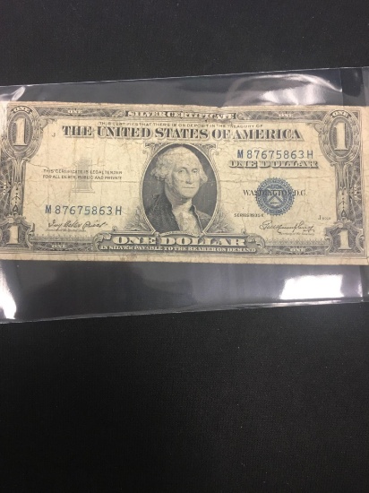 1935-E United States Washington $1 Silver Certificate Bill Currency Note