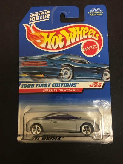 1997 Hot Wheels 1998 First Editions Chrysler Thunderbolt Silver #32/40