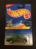 1996 Hot Wheels Heat Fleet Series Police Cruiser Green #1/4