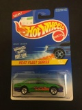 1996 Hot Wheels Heat Fleet Series Police Cruiser Green #1/4