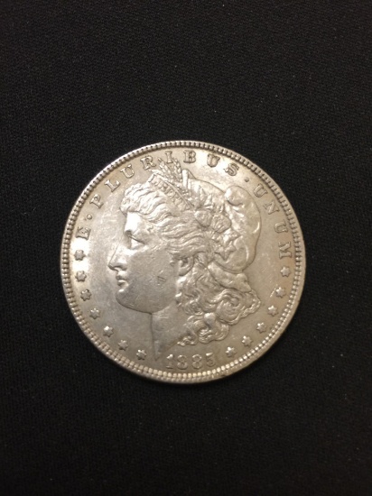 AU 1885 United States Morgan Silver Dollar - 90% Silver Coin