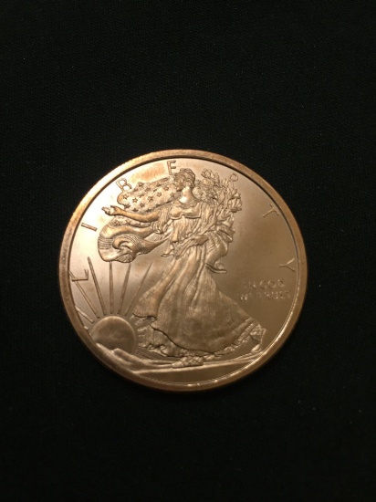 Walking Liberty Style 1 OZ COPPER Bullion Round