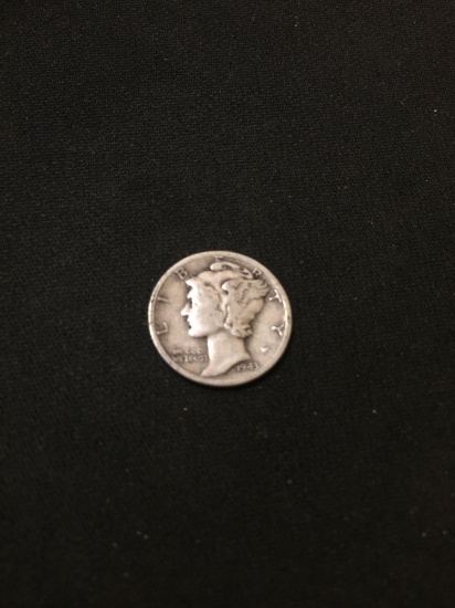 1943-D United States Mercury Dime - 90% Silver Coin