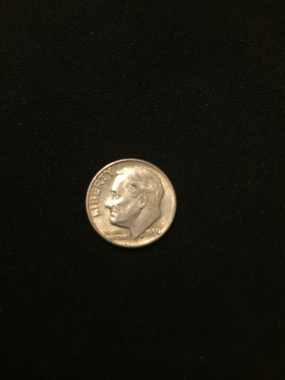 1959-D United States Roosevelt Dime - 90% Silver Coin