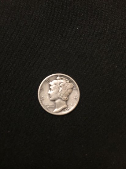 1939-D United States Mercury Dime - 90% Silver Coin