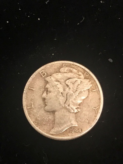 1944 United States Mercury Dime - 90% Silver Coin