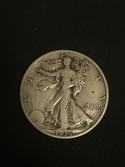 1936 United States Walking Liberty Half Dollar - 90% Silver Coin