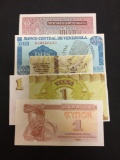5 Count Lot of Vintage Foreign Currency Bill Notes